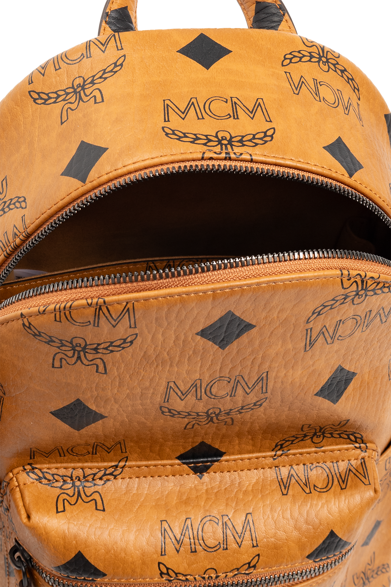 Orange mcm clearance backpack